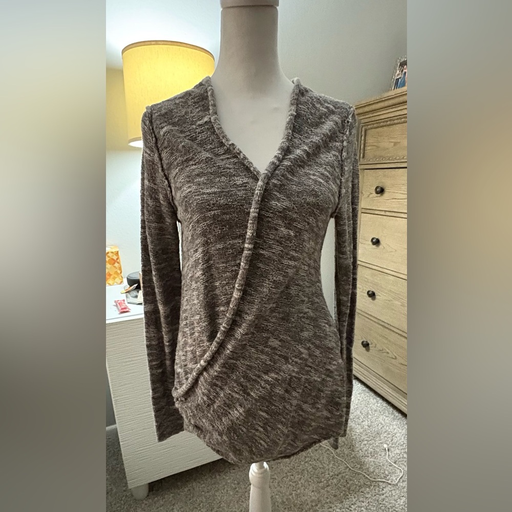 Free People Heathered Knit Sweater